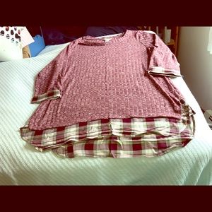 C J Banks 3/4 sleeve pullover top